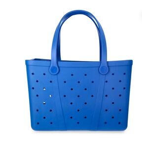 Time and Tru Women's Waterproof EVA Beach Bag, Blue